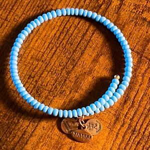 Alex and Ani | Lt. Blue Beaded Wrap Bracelet